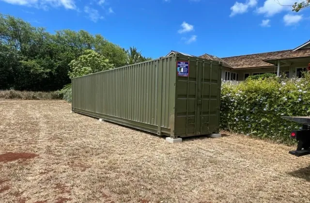 Shipping container supplied by Maui Container Sales in Kahului, Maui