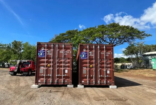 Shipping container supplied by Maui Container Sales in Kahului, Maui