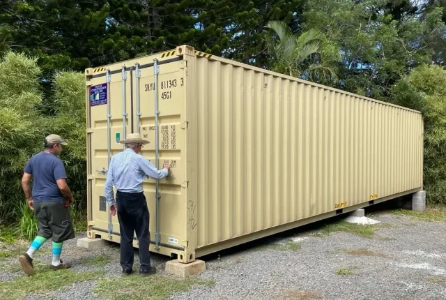 Shipping container supplied by Maui Container Sales in Kahului, Maui