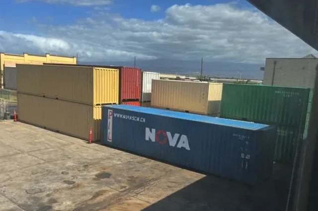 Shipping container supplied by Maui Container Sales in Kahului, Maui