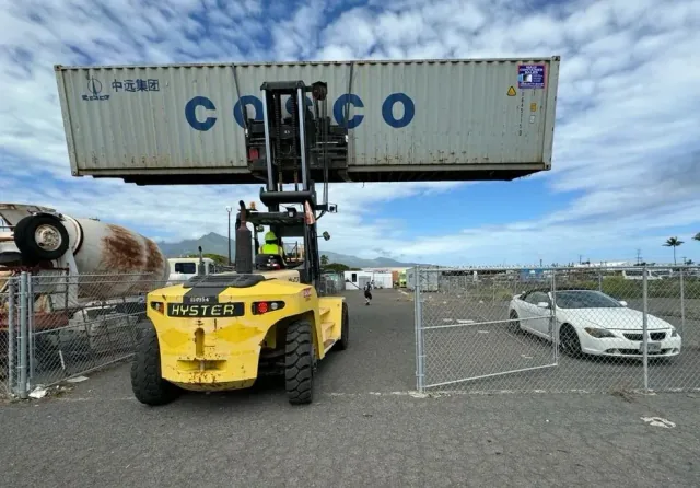 Shipping container supplied by Maui Container Sales in Kahului, Maui